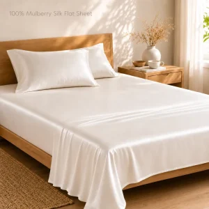 Luxury Accept Customised Size 100% Mulberry Silver Silky Satin Queen Bed Light Blue Fitted Sheets
