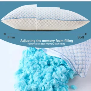 Luxury Adjustable Loft Shredded Hypoallergenic Memory Foam Bed Pillows Comfortable Sleep Experience