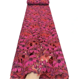 Luxury African Guipure Cord Lace Fabric Premium Swiss Voile Lace for Nigerian Wedding Asoebi Party Dress