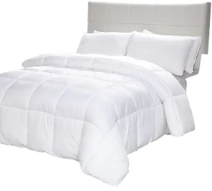 Luxury All-Season Comforter with Hypoallergenic Soft Plush Polyester Filling Embroidered Machine Washable for Home or Hotel