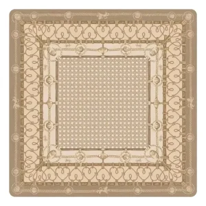 Luxury American Mahjong Mat 31.5×31.5inch 3mm Thick Non Slip Foldable Portable Table Pad Gold Border Design