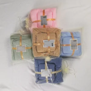 Luxury Bathroom Towels Set High Quality Fleece Absorbent Home Beach Gift Towel Set