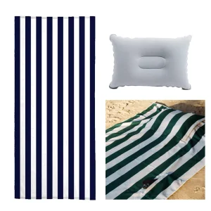 Luxury Beach Towel with Hidden Zipper Pocket and Pillow Microfiber Sand Free Quick Dry Travel Beach Towel