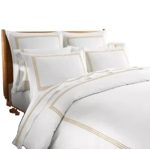 Luxury Bed Linen Set Bed Sheet Hotels 100% Cotton Queen Size Custom White Bedding Set