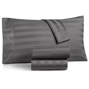 Luxury Bed Satin Stripe Pillow Cases Custom 100% Cotton Pillow Cover Cotton for Home Sheet & Pillowcase Sets