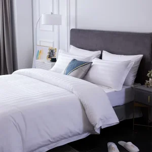 Luxury Bed Sheets Set 100% Cotton Queen Size Sheet Set Bedding Set for Hotel Room