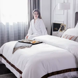 Luxury Block Print Hotel Bedding Set Bed Runner Hotel Cushion Bed Sheets for Hotel