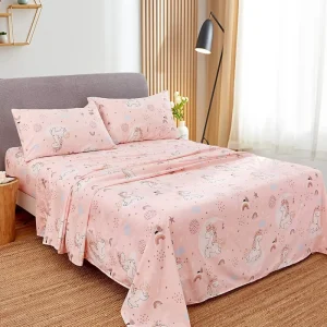 Luxury Breathable 100% Polyester Vintage 300T Cooling Bed Sheets Set for Hot Sleepers
