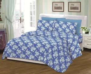Luxury Breathable Durable All Season 100% Polyester Customizable Knitted Comforter Set Vibrant Floral Patchwork 6 Piece Brushed