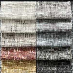 Luxury Chenille Boucle Polyester Upholstery Fabric Yarn Dyed Breathable Medium Weight Sofa Fabric for Furniture