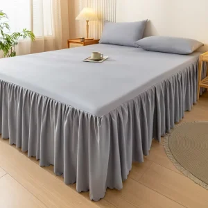 Luxury China Solid Bedspreads Bed Skirt Bedding Sheet Set Polyester 200TC Non Toxic Machine Wash for Home Use