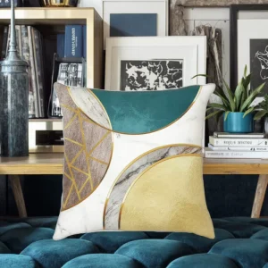Luxury Christmas Printed Polyester Throw Pillow Stitched Decorative Cushion Cover for Home Use for Couch Sofa Bedroom Decor