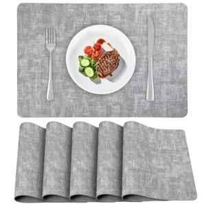 Luxury Classic Dining Mats Waterproof Non Slip Faux PVC Leather Heat Resistant Eco Friendly Customizable Dining Table