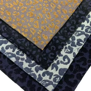 Luxury Classic Leopard Print Chenille Jacquard 50% Cotton 50% Cheniller Jacquard Denim Fabric for Making Men and Womens Jackets