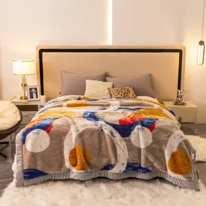Luxury Comfortable King Size Korean Mink Blankets Raschel Blanket
