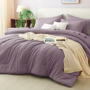 Luxury Comforter Set Soft Microfiber Down Alternative Bed Bedding Set with Sheets Pillowcases and Shams 7 Piece for Bedroom