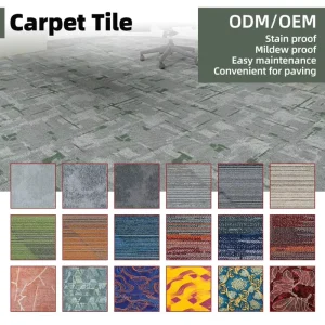 Luxury Commercial Tile Carpet Hotel Nylon Modular Interlocking Floor Carpet Tiles for Office Adult Modern Carpet