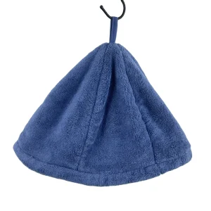 Luxury Coral Fleece Thermal Sauna Hat Quick Dry Reusable Hair Towel Cap with Hanging Loop for Bath & Spa