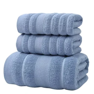 Luxury Cotton Bath Towels Soft and Strongly Absorbing Water for Home or Hotel Use Solid Pattern Design