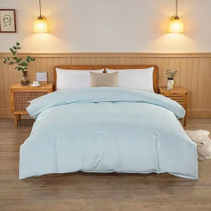 Luxury Cotton Duvet Cover Set 4Pcs Anti Dust Mite Poly Cotton Bedroom Bedding Set