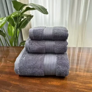 Luxury Cotton Towel Set Quick Drying and Durable for Bathroom Use
