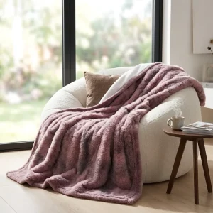 Luxury Cozy Warm Faux Fur Mink Plush Fleece Throw Blanket Super Soft Double Sided Fuzzy Fluffy Couch Decorative Bed Blankets