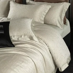Luxury Custom 100% Organic Cotton Satin White Bedding Set Extra Soft Sheets Pillows All-Season Reversible Fade Resistant for