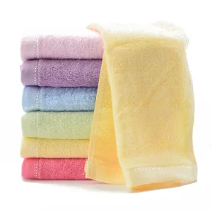 Luxury Custom 600gsm Cotton Bath Towels Square Logo Style for Spa Use Customized Hotel Face Towels
