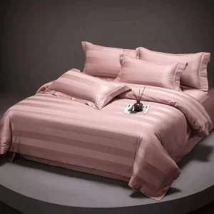 Luxury Customizable Double-Sided Reversible Eco-Friendly All-Season Quilted Organic Cotton Bed Sheets Sensitive-Skin Bedding Set