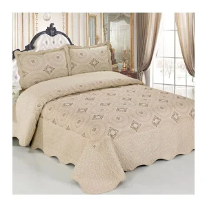 Luxury Customized Chinese Style Washable Woven Polyester Floral Queen Bedding Set Embroidery 3 Pcs 200TC Fabric Cotton