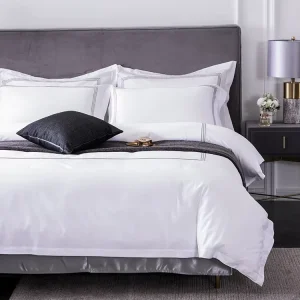Luxury Design Embroidery Comforter Cover Bed Sheets Hotel Bedsheet Bedding Set