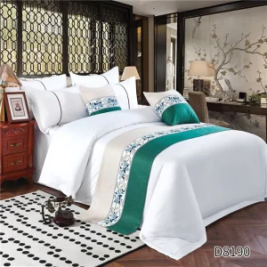Luxury Design Hotel Textile 4pcs Solid Color Cotton Duvet Bedding Set Bed Sheets