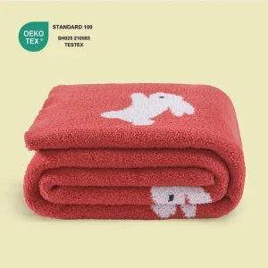 Luxury Designer Cozy Polyester Soft Custom Bed Knitted Throw Blanket for Winter