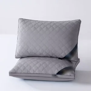 Luxury Diamond Stitch Hotel Bed Pillow Odor Free Breathable Fabric Neck Relief Support Pillow Bedding Pillow