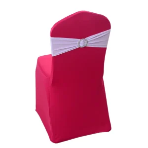 Luxury Disposable Hotel Wedding Chair Sashes with Colorful Ribbon Bow Tie for Banquet Home Use and Flower Decor