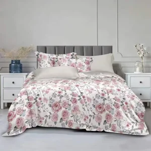 Luxury Double Sided Printed Colorful Soft Breathable Down Custom Size 3Pcs Duvet Cover Set Polyester Fiber Bedding