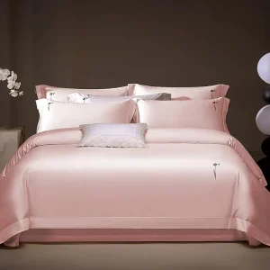 Luxury Double Size Duvet Cover Set Breathable Ice Cooling Eco Friendly Cotton for All Season Wedding Bedding