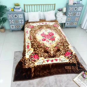 Luxury Double Size Eco Friendly Polyester Raschel Blanket Customizable Weight Size Super Soft Four Seasons Use Anti Dust Mite