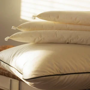 Luxury Down Bed Pillows Hypoallergenic Cotton Fabric Hotel Collection Medium Firm Premium Adjustable 3 Layers Down Pillow