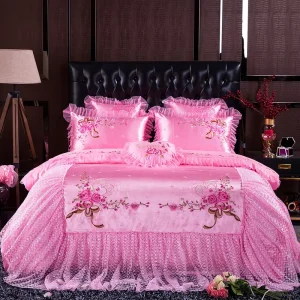 Luxury Duvet Bedding Set King Size Quilt Comforter Wedding Bed Sheet Cover Queen Size Bedding Sets