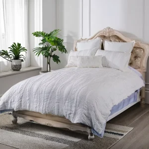 Luxury Eco Friendly All Season Jacquard 100% Cotton Comforter Set Modern Style Duvet Bedding