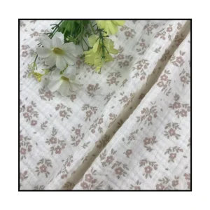 Luxury Eco-Friendly Baby Soft Muslin Pure White Cotton Double Gauze Heart Printed Combed Yarn Woven Market Exclusive