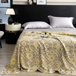 Luxury Eco Friendly Modern Throw Sofa Blanket Lightweight Breathable Summer Throw Blanket Ultra Cold Ice Bamboo Cooling Blanket