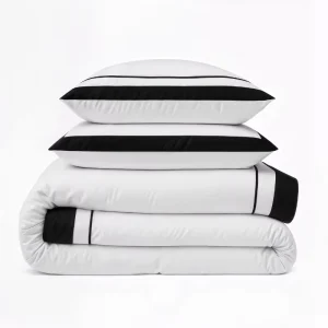 Luxury Egyptian Cotton Eco Friendly Comforter Sets Queen King Size Hotel Bed Sheets Plain White 4 Piece
