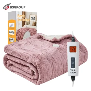 Luxury Electric Throw Blanket for Approved 6 Heat Settings Faux Fur Winter Overheating Protection Machine Washable for Bed