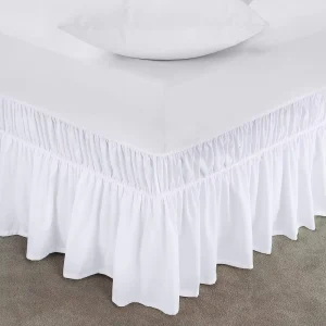 Luxury Elegant Soft 100% Polyester Home Hotel Fitted Bed Skirt Hotel Bed Skirts