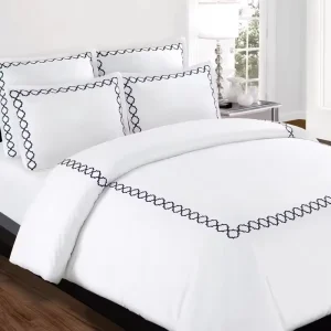 Luxury Embroidered Designs Hotel Bedding Sets Luxury Embroidered Duvet Cover Sets for Hotel and Home Used