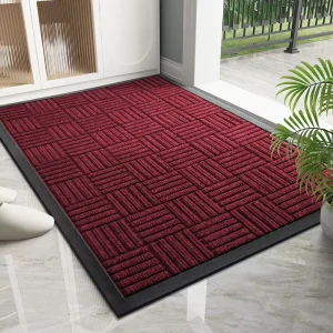 Luxury Entrance Door Mat Thin Washable Durable Non Slip Dirt Trapper Welcome Mat Backing Front Door Entry Mat Tufted Technique