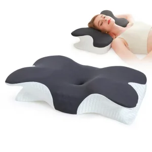 Luxury Ergonomic Butterfly Memory Foam Cervical Pillow Neck Support Orthopedic Contour Bedding Sleep Aid OEM ODM Factory