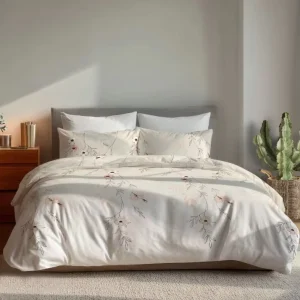 Luxury European Bedding Duvet Set 100% Cotton Colorful Printing Home Use Hotel Edition Pillowcases Fitted Flat Sheet